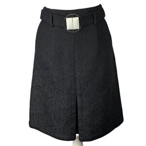 Vintage Roberto Cavalli Class Belted Jacquard A line Skirt size 8